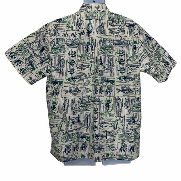 Cooke Street Vintage Hawaiian Fish Shirt Men's L - Picture 7 of 10